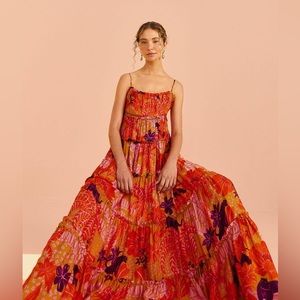 Farm Rio Jungle Panther long dress